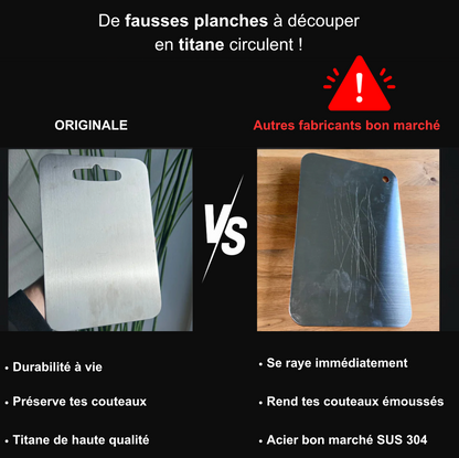 100% Titane planche à découper